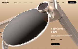 closeup detail of Spectacles product