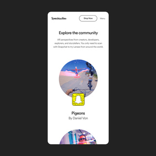 mobile web UI for Spectacles community