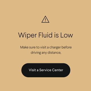 low wiper fluid warning interface
