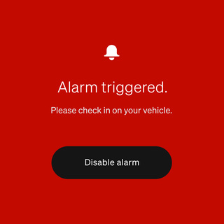 alarm triggered warning interface