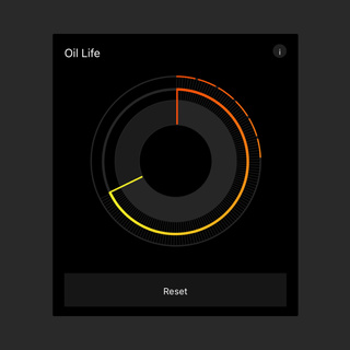 radial gauge interface indicating oil life