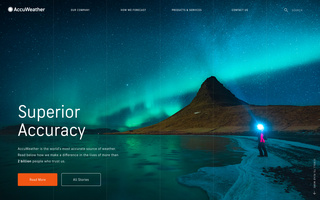 Superior Accuracy - web homepage UI