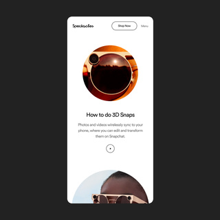 mobile web UI for Spectacles instructions