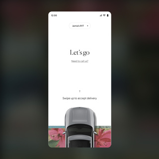 smartphone interface of Rivian truck