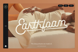 screenshot of Earthfoam website