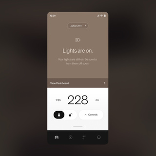 smartphone interface of battery level