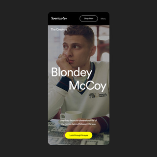 portrait of Blondey McCoy on the Spectacles website